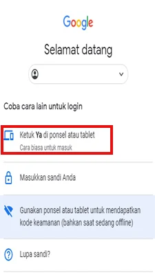 perintah untuk memeriksa ponsel anda. Silahkan klik ya