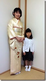 訪問着で卒園式に (2)