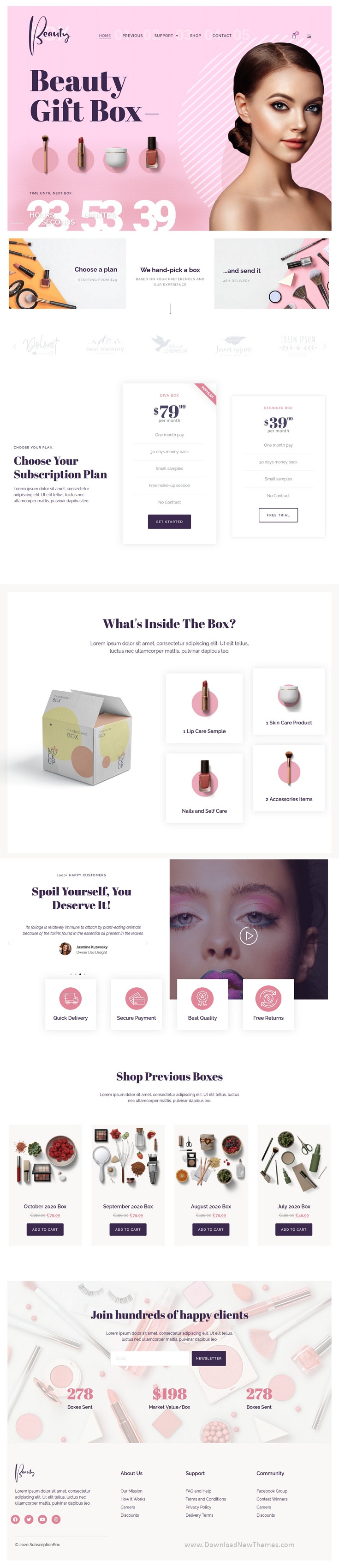 Subscription Box Elementor Template Kit