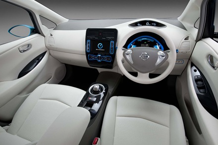 Nissan Leaf car interior