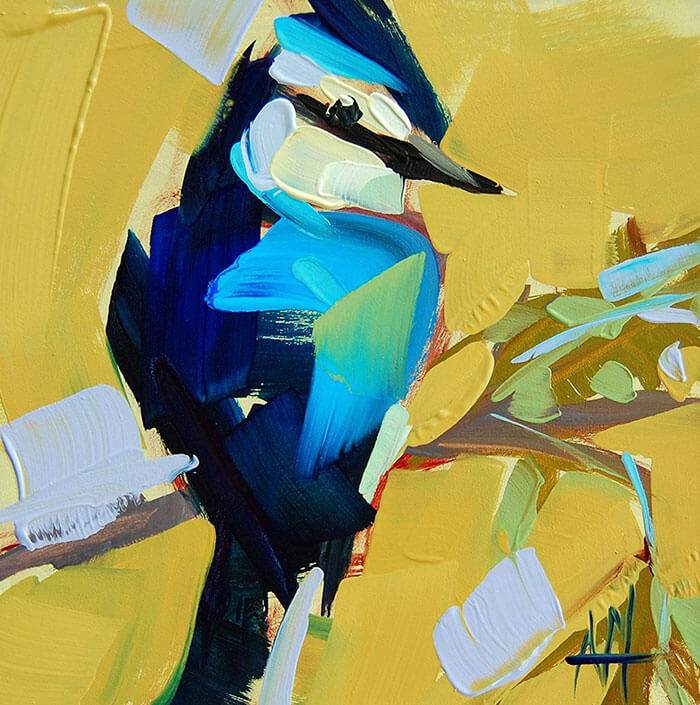 This Artist Creates Sophisticated Oil Paintings Of Birds By Using Thick Strokes