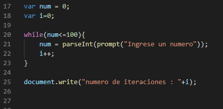 Ejercicio # 2 - Bucle while javascript