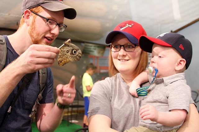 Matt, Carly, and Myles Feed a Butterfly