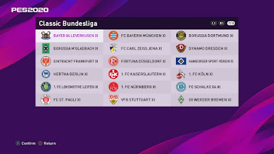 PES 2020 PS4 Classic Option File Bundesliga by Pavel Valka