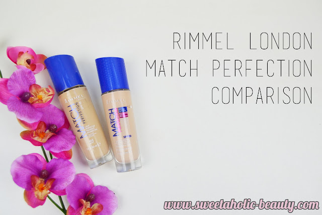 Rimmel London Match Perfection Foundation Comparison - Sweetaholic Beauty