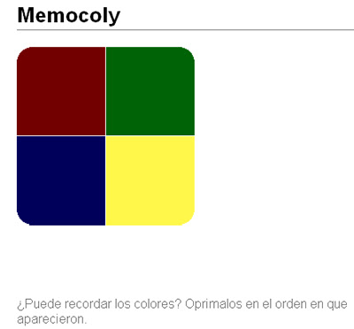 Memoria de Colores