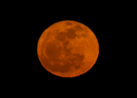 big orange full moon