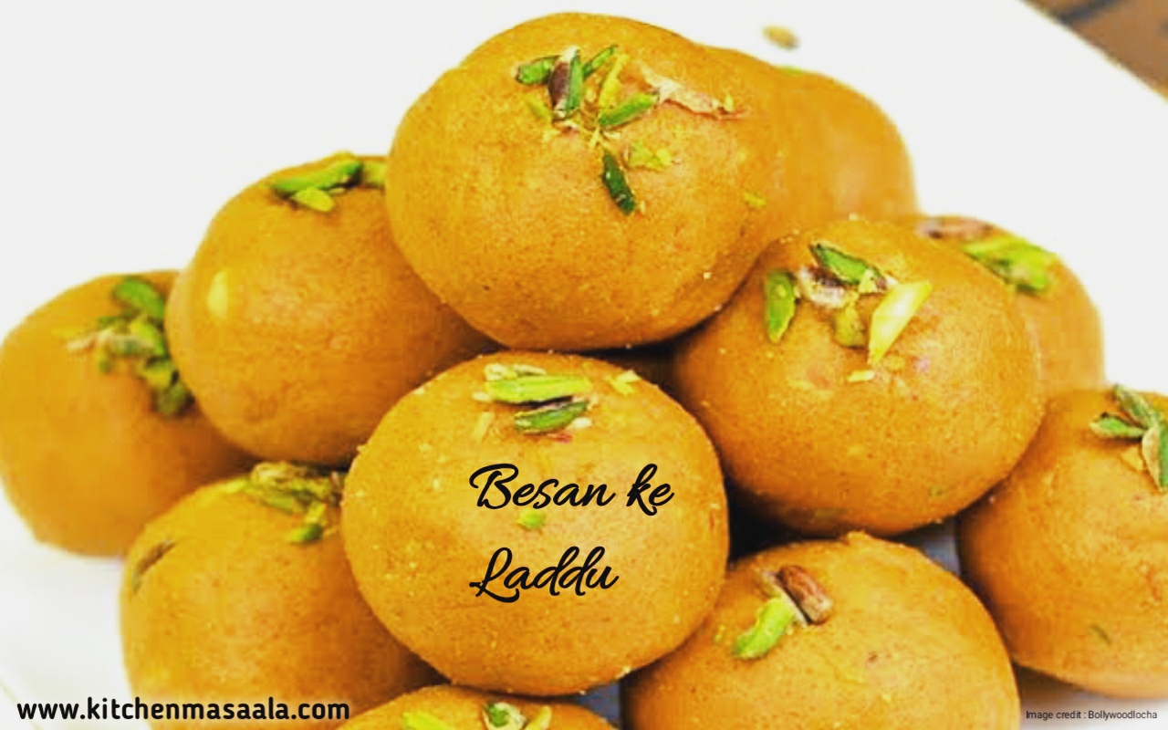 बेसन के लड्डु बनाने का आसान तरीका || Besan ke Laddu Recipe in Hindi , besan ke laddu image, बेसन के लड्डू फोटो, kitchenmasaala