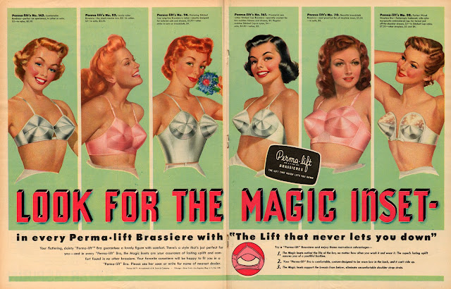 1940s-50s bullet bra magazine ad