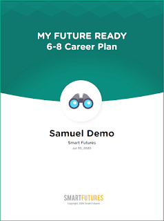 screenshot of cover of 6-8 Career Plan from Smart Futures