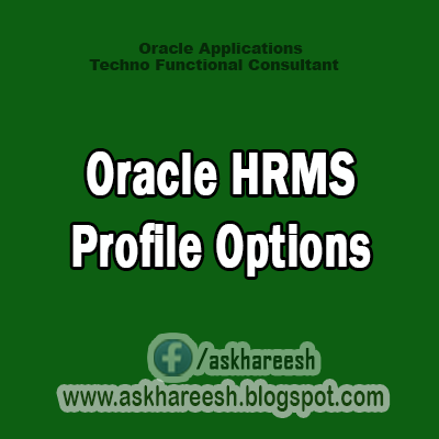 Oracle HRMS Profile Options