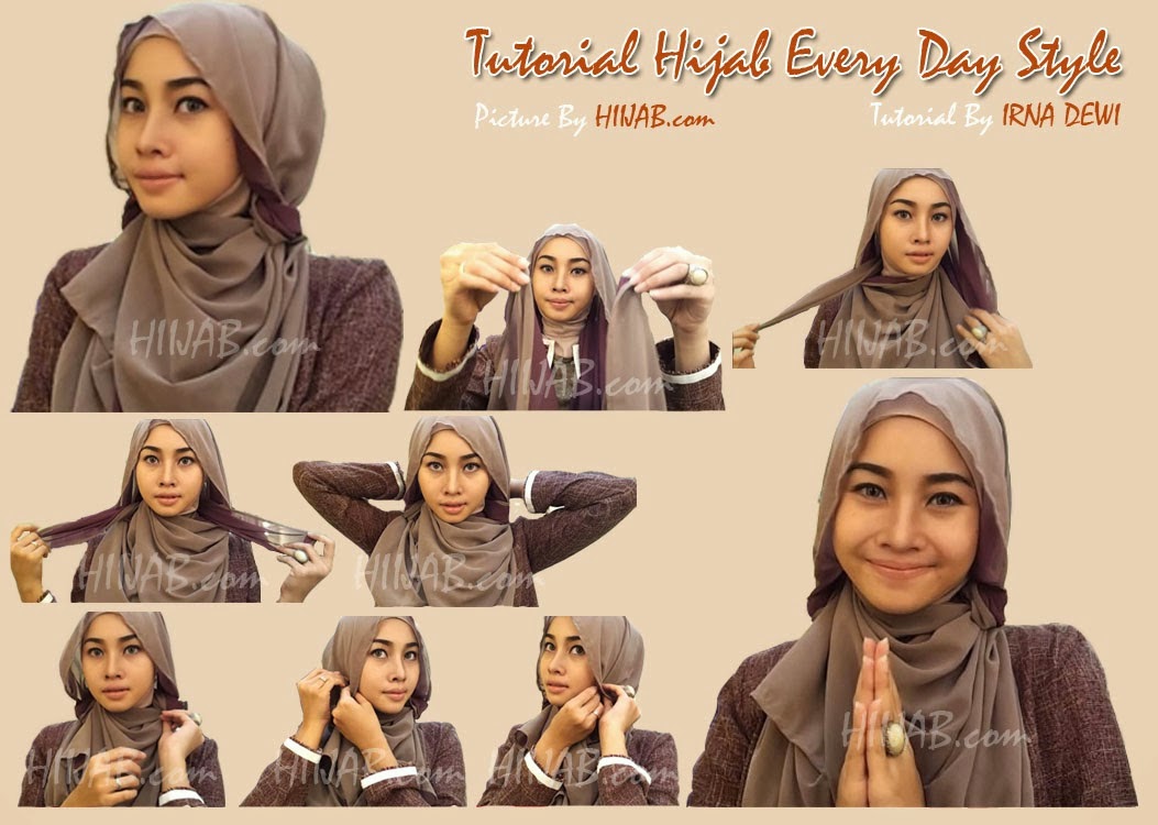 Cara Pakai Hijab Segi Empat Untuk Wajah Bulat
