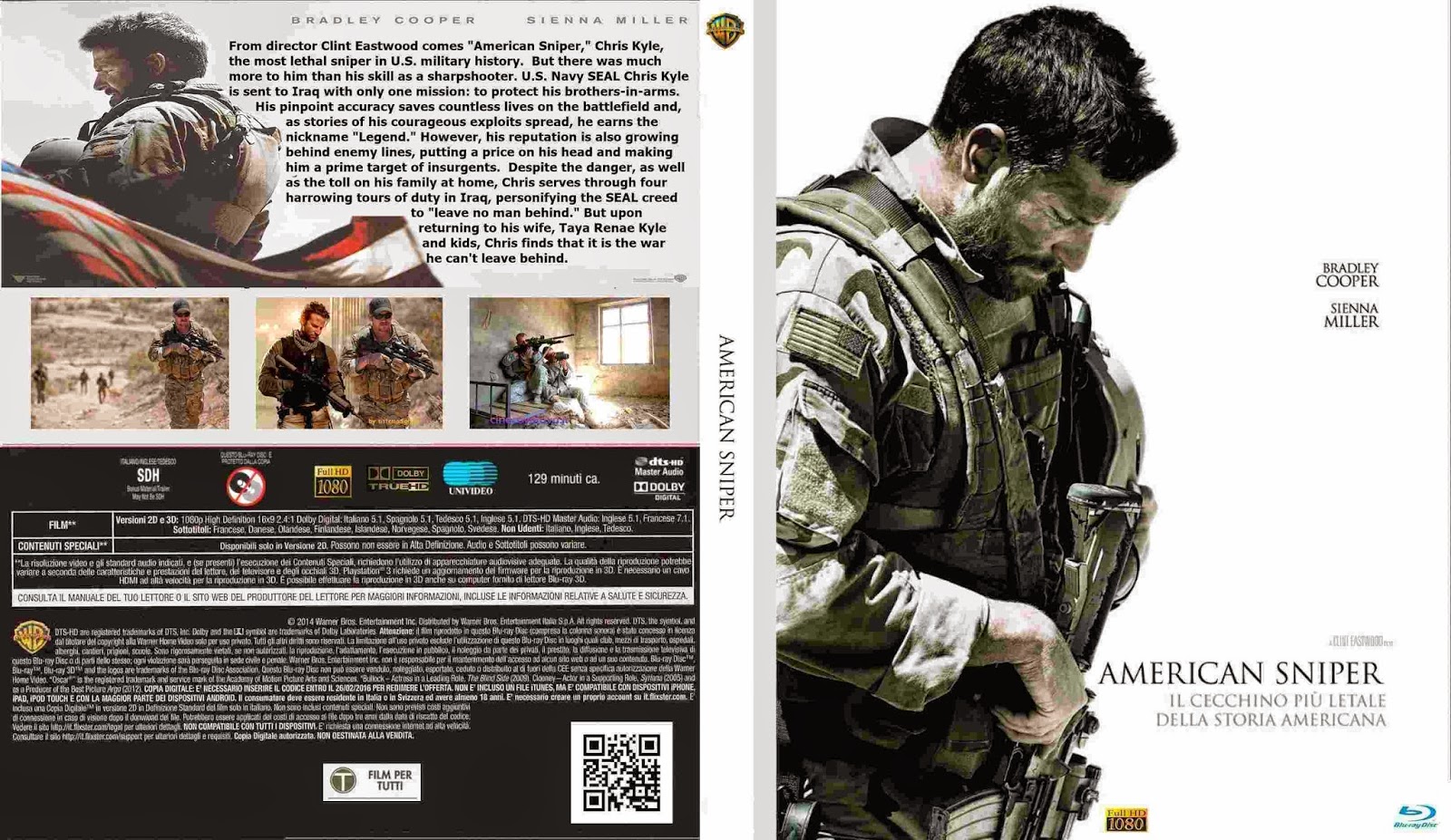 American Sniper (2014) - Bluray Cover Movie