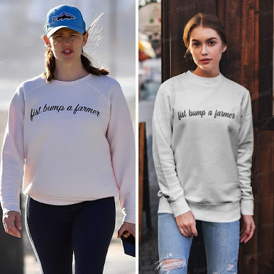 Jennifer Garner FIST BUMP A FARMER Sweatshirt