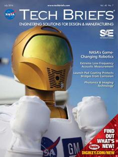 NASA Tech Briefs. Engineering solutions for design & manufacturing - July 2016 | ISSN 0145-319X | TRUE PDF | Mensile | Professionisti | Scienza | Fisica | Tecnologia | Software
NASA is a world leader in new technology development, the source of thousands of innovations spanning electronics, software, materials, manufacturing, and much more.
Here’s why you should partner with NASA Tech Briefs — NASA’s official magazine of new technology:
We publish 3x more articles per issue than any other design engineering publication and 70% is groundbreaking content from NASA. As information sources proliferate and compete for the attention of time-strapped engineers, NASA Tech Briefs’ unique, compelling content ensures your marketing message will be seen and read.