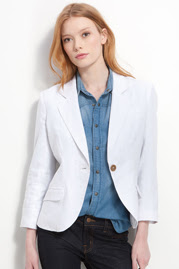 Linen One-Button Blazer