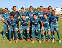 REAL VALLADOLID C. F. - Valladolid, España - Temporada 2014-15 - Jesús Rueda, Dani Hernández, Chus Herrero, Samuel, André Leao y Óscar Díaz; Mojica, Timor, Óscar, Jorge Hernández y Bergdich - REAL VALLADOLID 6 (Óscar, Bergdich 2, Óscar Díaz, Omar y Roger), BURGOS C. F. 1 (Antón de Vicente) - 13/08/2014 - Partido amistoso - Íscar (Valladolid), campo de San Miguel