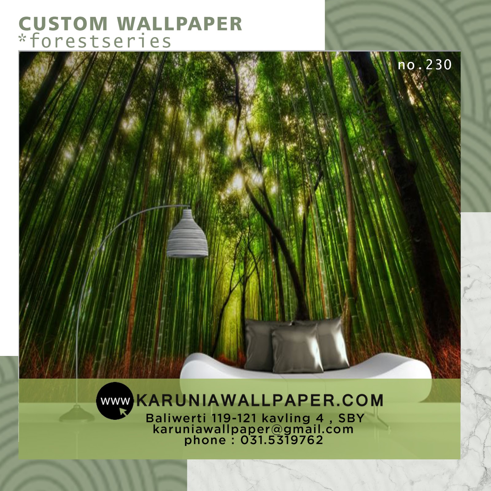 jual wallpaper custom bambu