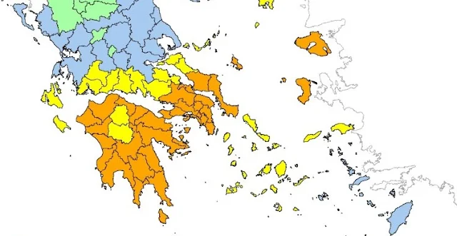 Λήψη μέτρων στην Πελοπόννησο λόγω πολύ υψηλού κινδύνου πυρκαγιάς τη Δευτέρα