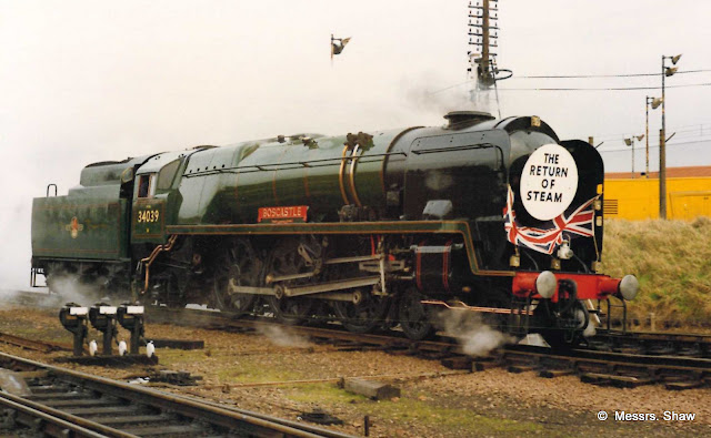 A restored steam engine, colour