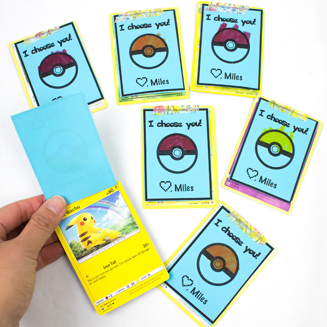 How to Make Super Easy Homemade Pokemon Valentine's Day Cards with kids (Free printable included)