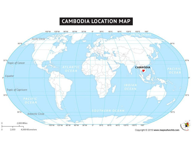 where is cambodia on a world map