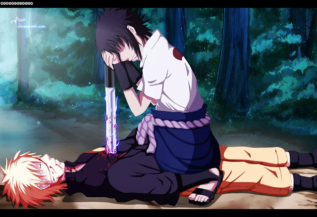   Naruto | Sasuke Uchiha Blade Blood Stab Deviant Art anime hd wallpaper desktop pc background 0026