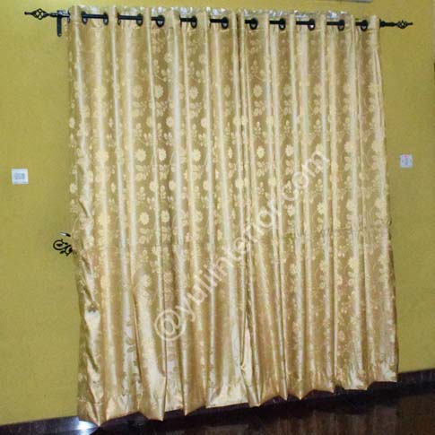 Gold Living Room, Eyelet Curtains, in Port Harcourt Nigeria