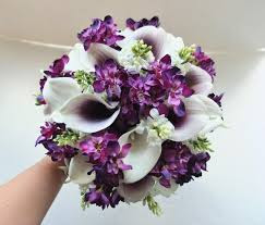 purple calla lily wedding bouquets