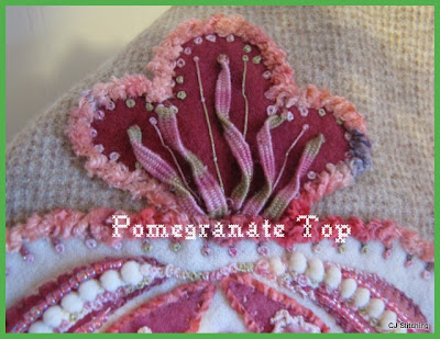 I had lots of fun creating the top of the Pomegranate