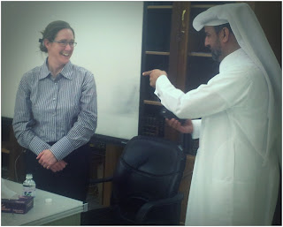 Cathy McCormack Meets Mr. Ali Sinari from Qatar Social Club for the Deaf