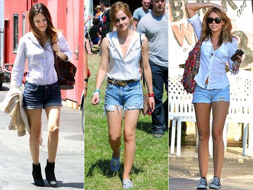 Miley Cyrus Rachel Bilson and Emma Watson were all caught donning white 