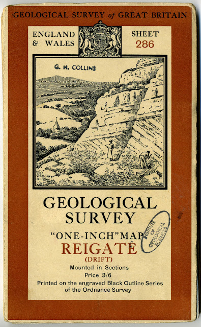 Cover for sheet 286 Reigate (Drift ) 1:63,360 map. 1938.  Thi illustration on the cover is common to all sheets published at the time. Does anyone know if the place depicted is a real place?