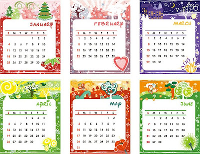 Lovely calendar template-1