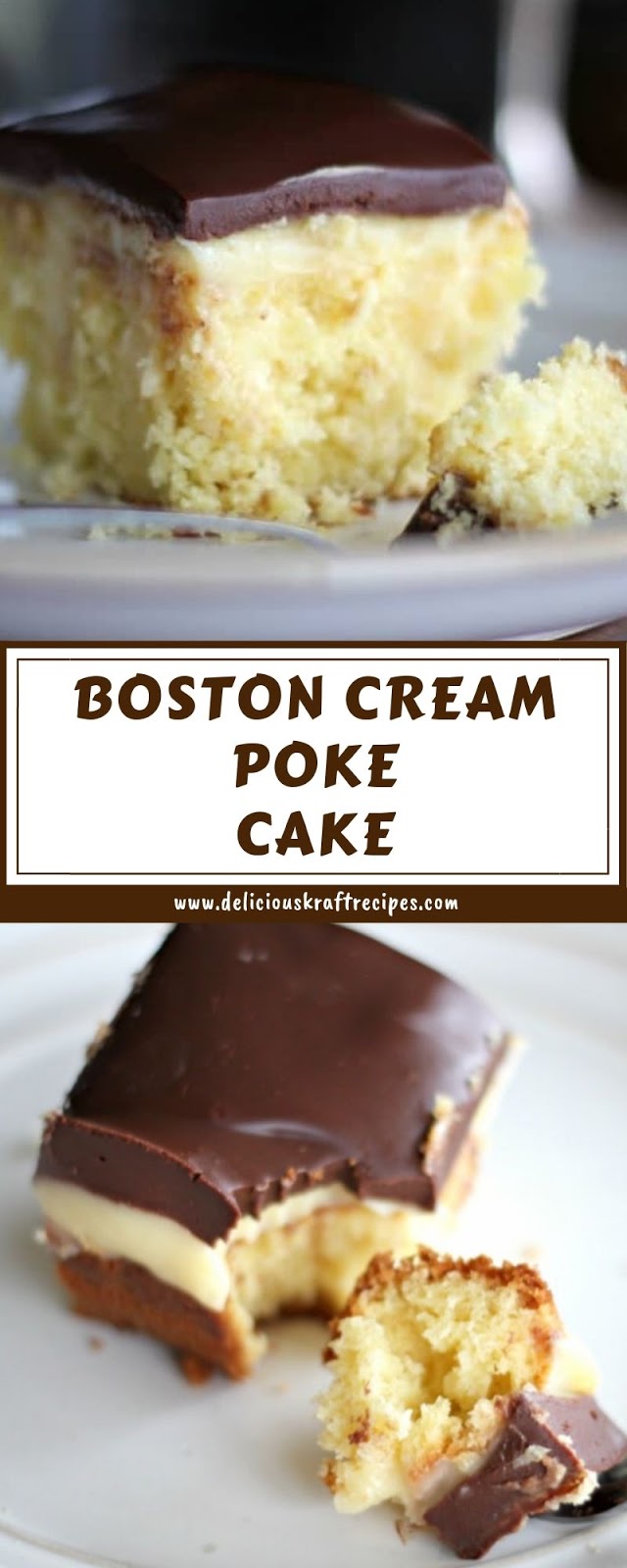 BOSTON CREAM POKE CAKE