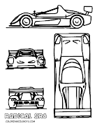 Disegni da colorare: Auto sportive (Formula uno,Ferrari, . (radical sr car at coloring pages book for kids boys)