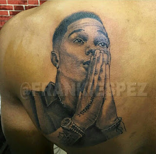 Man Gets Wizkid And Davido Face Tattooed On His Back (Photos) 