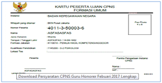 Download Syarat CPNS Guru Honorer K2 Lengkap Terbaru 2017