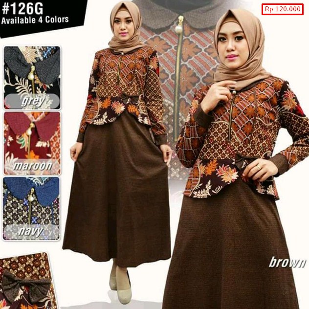 77 Model Baju Batik Muslim 2019: Modern Terbaru Remaja ...