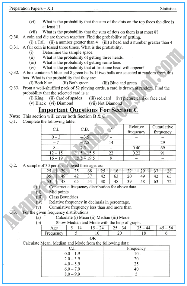 statistics-12th-adamjee-coaching-guess-paper-2017-commerce-group