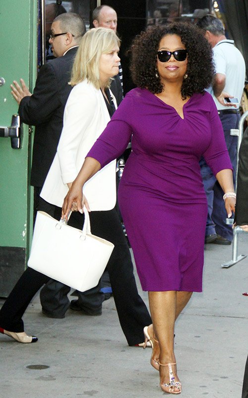 Oprah Winfrey on the Promo Trail for The Butler, In Escada. Twice.