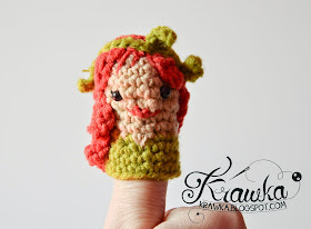 Krawka: Set of crochet finger puppets -  super Villains from Batman: Poison Ivy