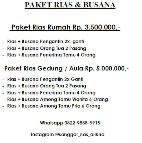 Cempaka Putih, Rawasari, Mulai 3juta, Paket Rias Pengantin Murah, Adat Sunda Siger Jawa Paes Padang Betawi,  Tenda, Pernikahan, Rumah, Gedung, Aula