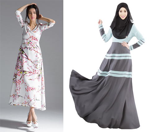 14+ Contoh Gambar Model Baju Long Dress Terbaru 2017