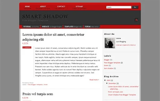 smart shadow blogger template
