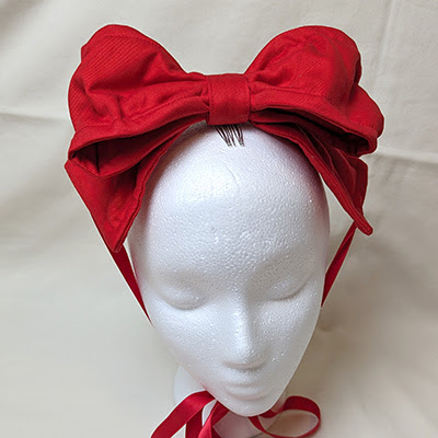 Metamorphose Solid Color Ribbon Headdress (2013) Red