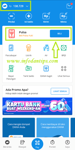 Cara Top Up Shopeepay Lewat Aplikasi Dana Opikini