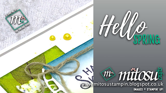 Hello Spring Stampin' Up! card idea. Order cardmaking supplies from Mitosu Crafts UK online shop 24/7