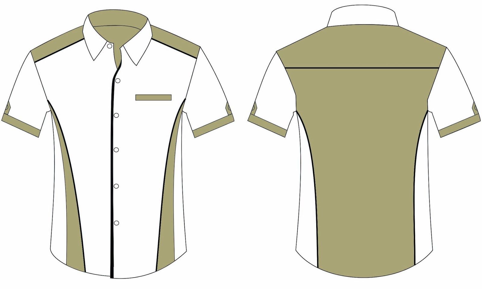 Template Desain  Baju  Pdh