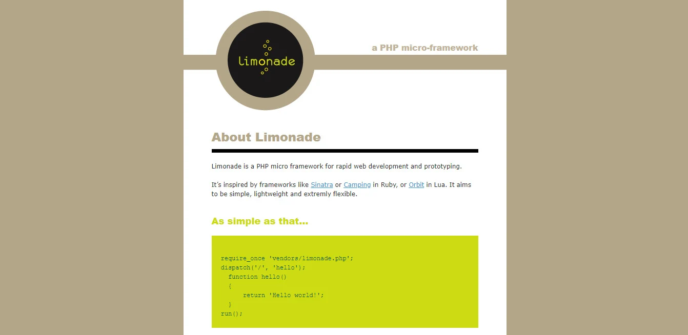 Limonade-RestfulAPI-PHP-Framwork